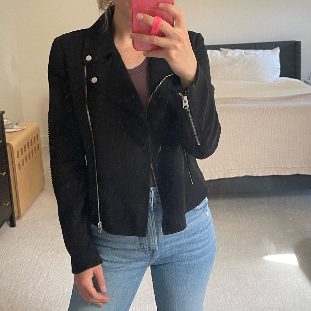 “Wilfred” Women’s Size 4, Motorcycle Jacket, with Silver Zipper Detail